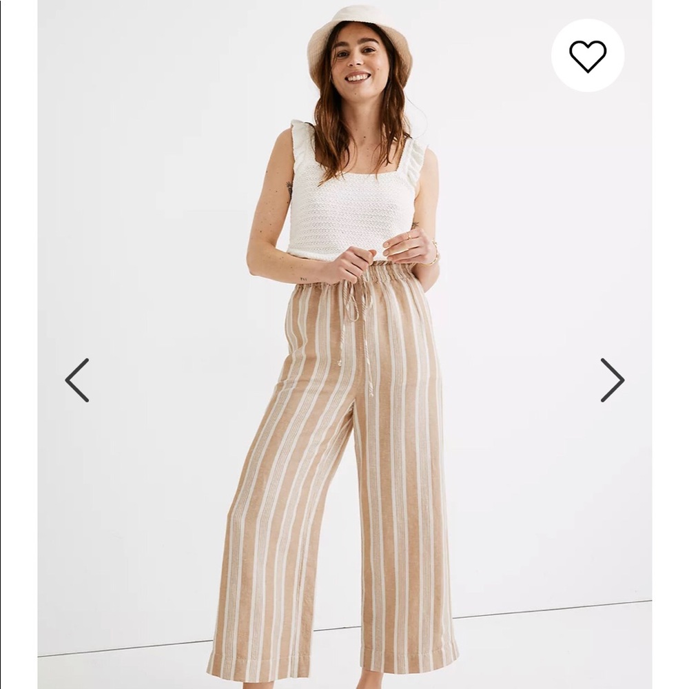 Smocked Huston pull-on crop pants